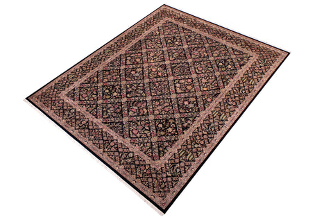 handmade Transitional Nadeem Black Green Hand Knotted RECTANGLE 100% WOOL area rug 9x12