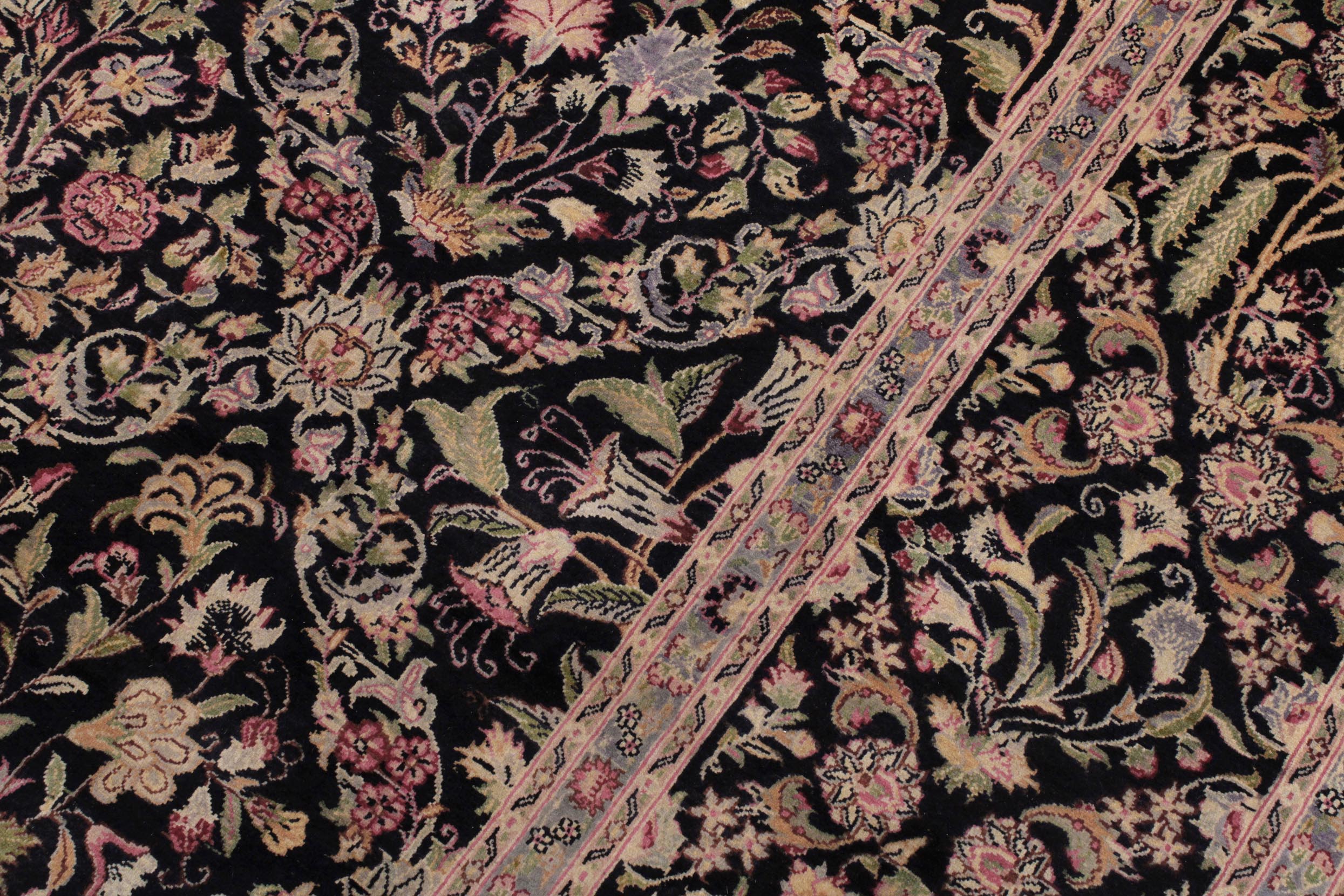 handmade Transitional Nadeem Black Green Hand Knotted RECTANGLE 100% WOOL area rug 9x12
