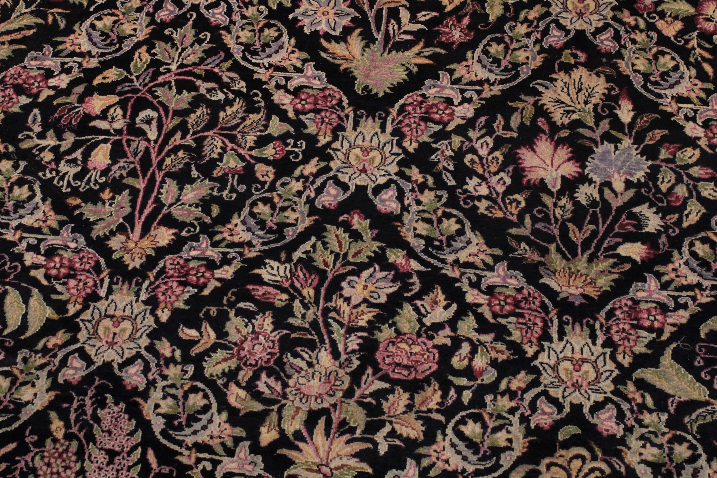 handmade Transitional Nadeem Black Green Hand Knotted RECTANGLE 100% WOOL area rug 9x12