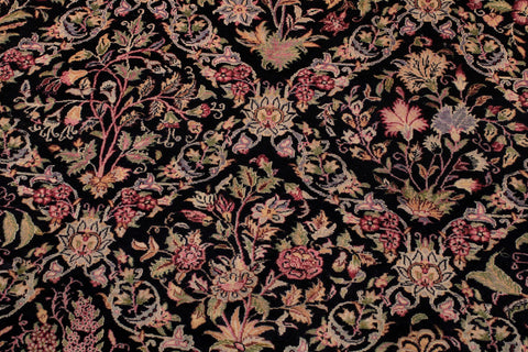 handmade Transitional Nadeem Black Green Hand Knotted RECTANGLE 100% WOOL area rug 9x12