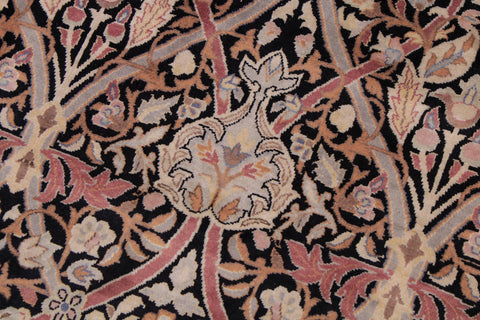 handmade Transitional Mujahid Black Taupe Hand Knotted RECTANGLE 100% WOOL area rug 9x12