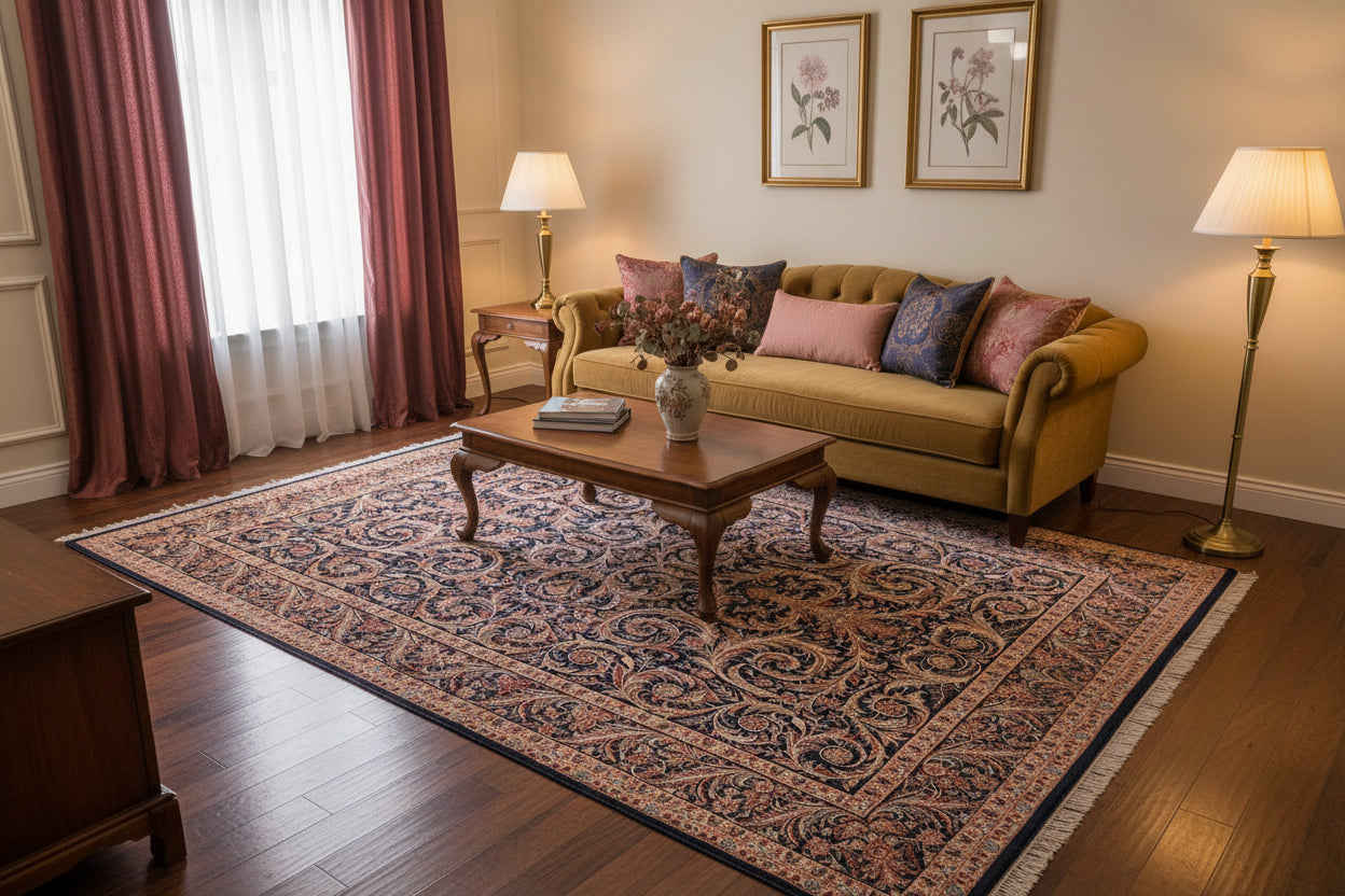 handmade Traditional Savonarrie Blue Blue Hand Knotted RECTANGLE 100% WOOL area rug 9x12