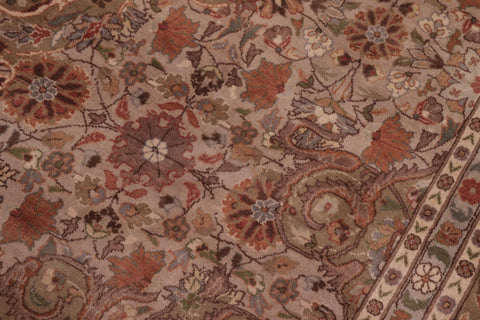 handmade Traditional Farhad Taupe Green Hand Knotted RECTANGLE 100% WOOL area rug 9x12