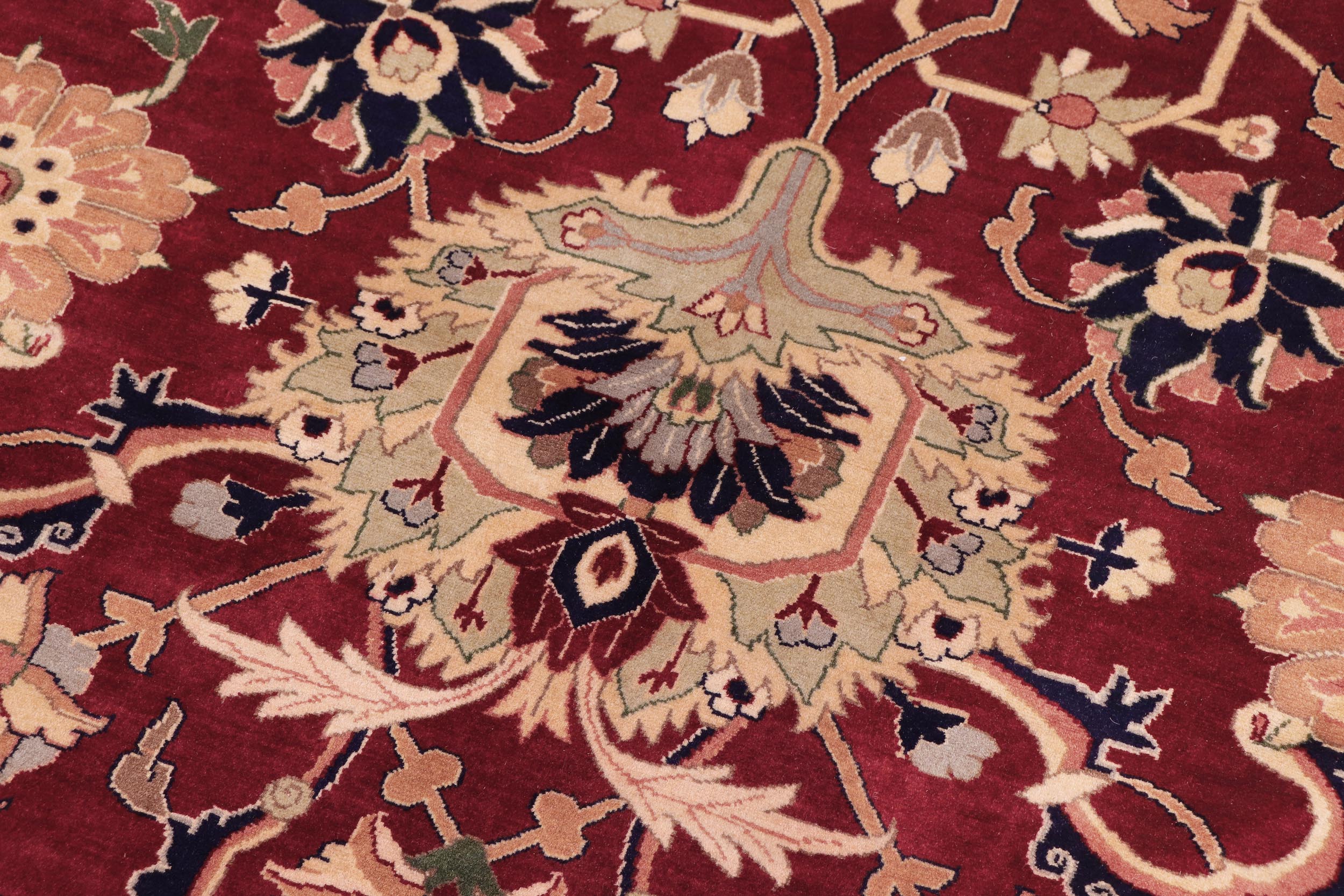 handmade Traditional Kafkaz Red Blue Hand Knotted RECTANGLE 100% WOOL area rug 9x12