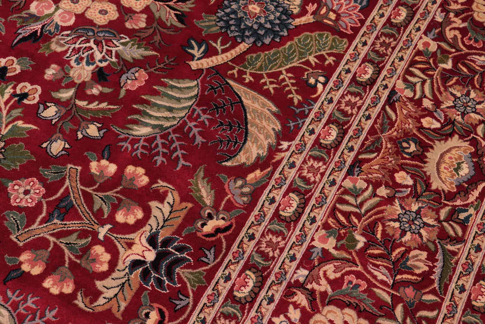 handmade Traditional Nagi Red Red Hand Knotted RECTANGLE 100% WOOL area rug 9x12