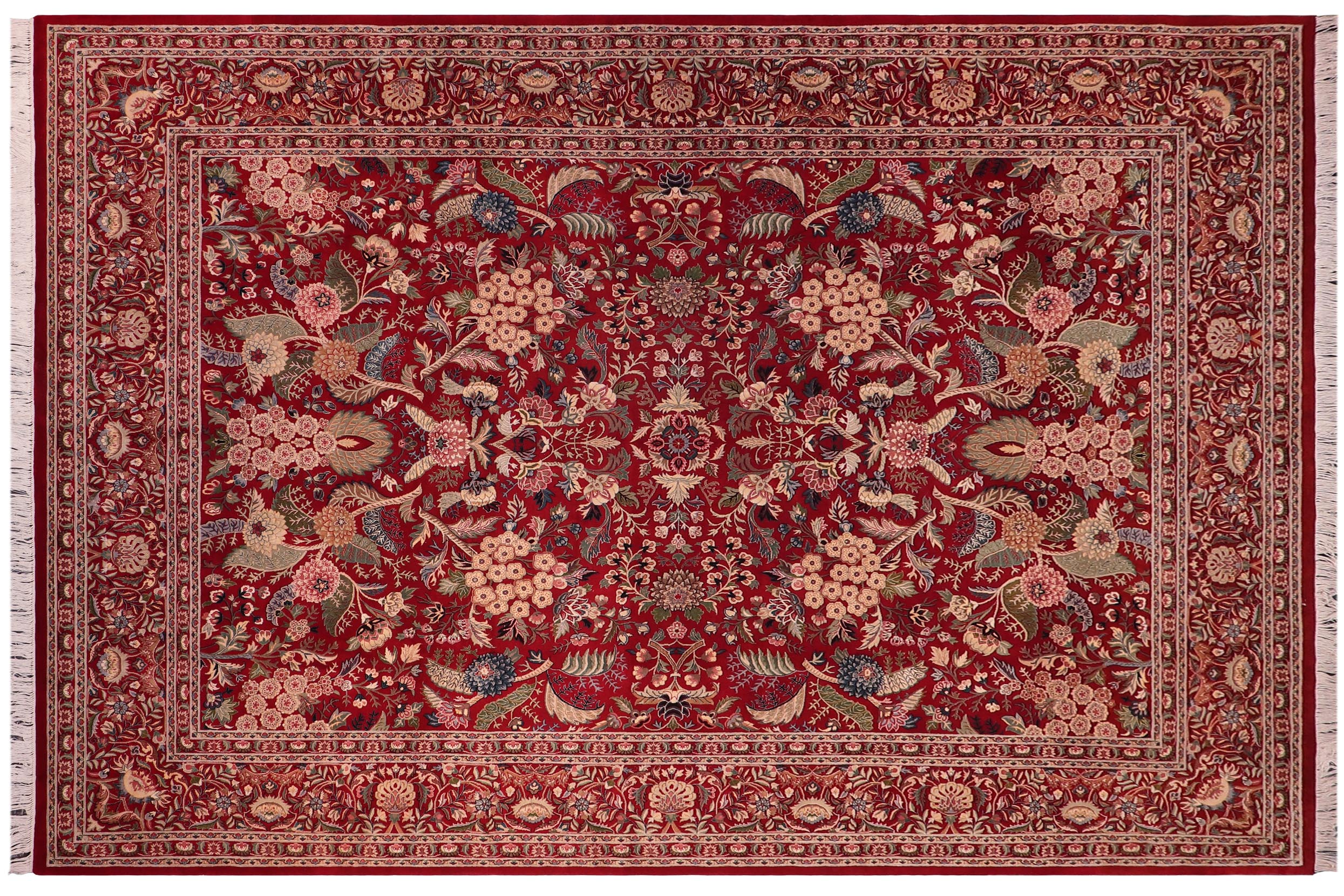 handmade Traditional Nagi Red Red Hand Knotted RECTANGLE 100% WOOL area rug 9x12