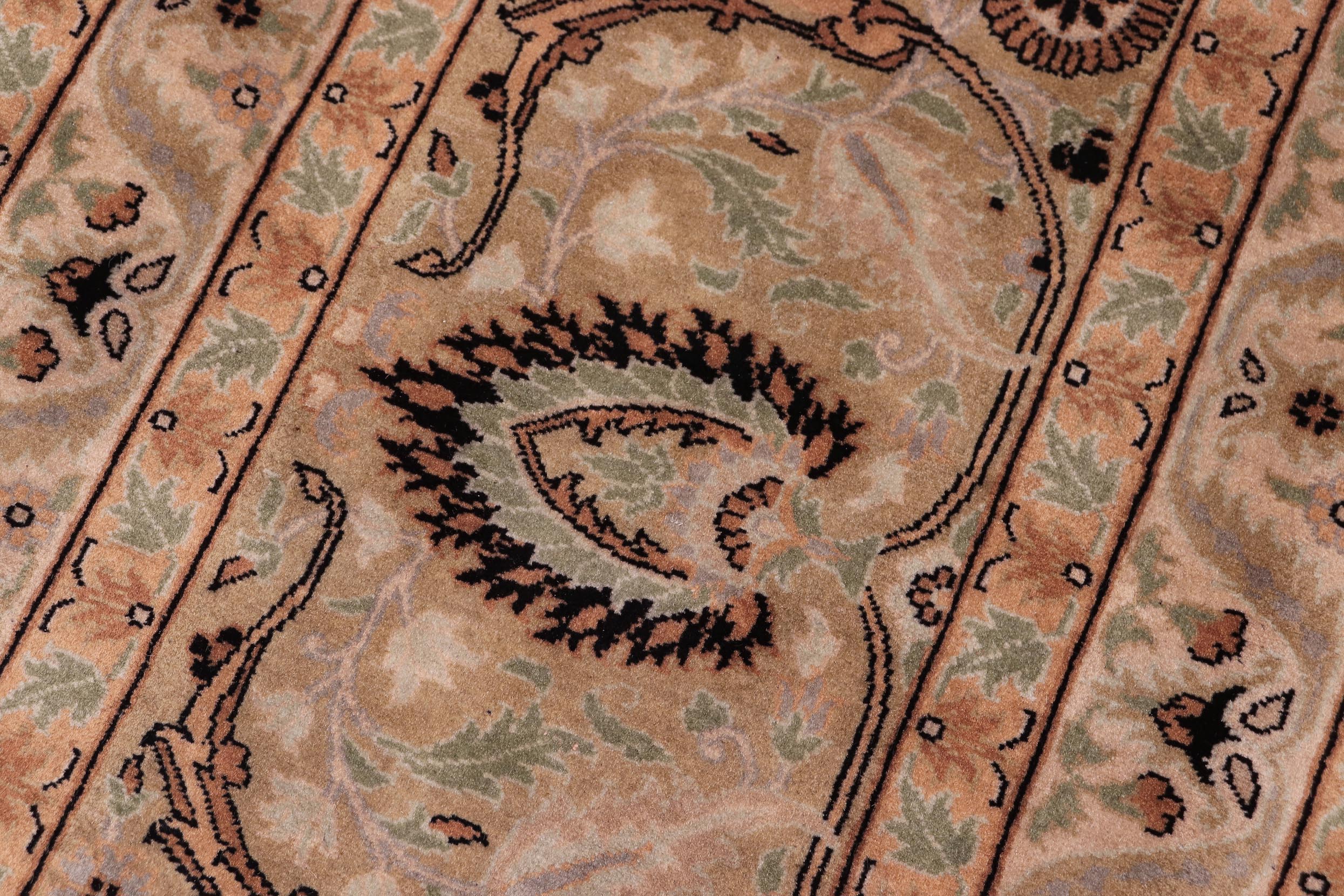 handmade Transitional New Asif Beige Green Hand Knotted RECTANGLE 100% WOOL area rug 9x12