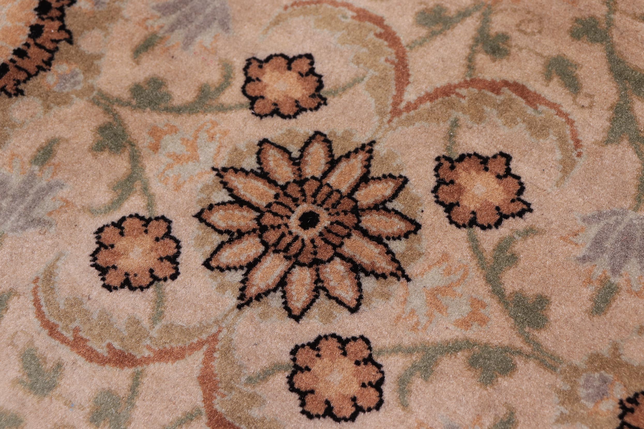 handmade Transitional New Asif Beige Green Hand Knotted RECTANGLE 100% WOOL area rug 9x12