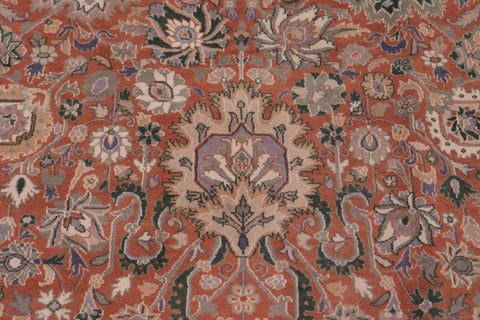 handmade Traditional Lahore Rust Beige Hand Knotted RECTANGLE 100% WOOL area rug 9x12