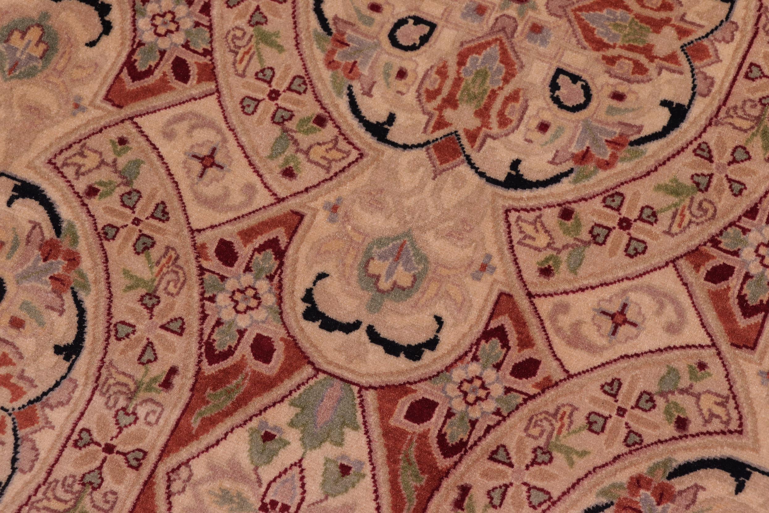 handmade Transitional Paracha Taupe Beige Hand Knotted RECTANGLE 100% WOOL area rug 9x12
