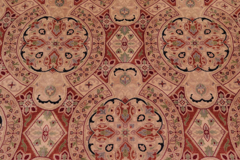 handmade Transitional Paracha Taupe Beige Hand Knotted RECTANGLE 100% WOOL area rug 9x12