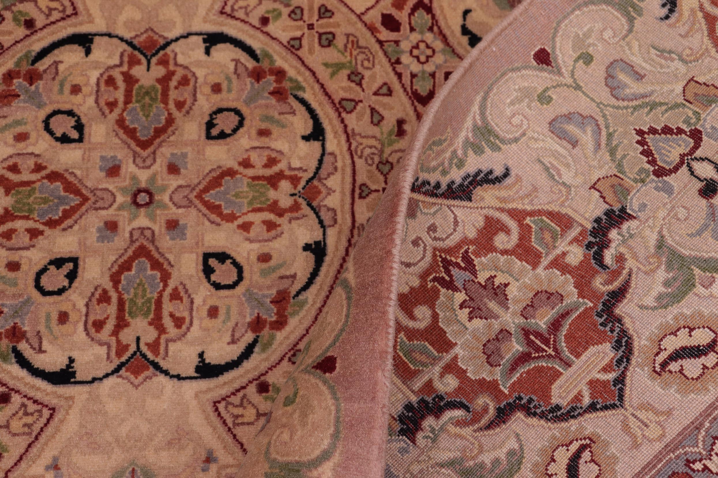 handmade Transitional Paracha Taupe Beige Hand Knotted RECTANGLE 100% WOOL area rug 9x12