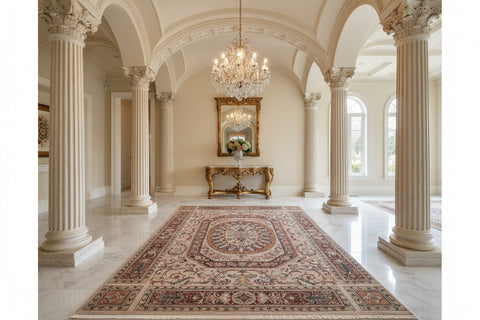 handmade Traditional New Tamor Lt. Gray Lt. Brown Hand Knotted RECTANGLE 100% WOOL area rug 9x12