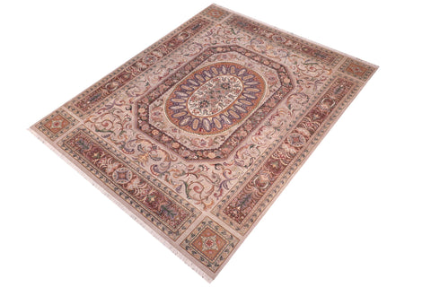 handmade Traditional New Tamor Lt. Gray Lt. Brown Hand Knotted RECTANGLE 100% WOOL area rug 9x12