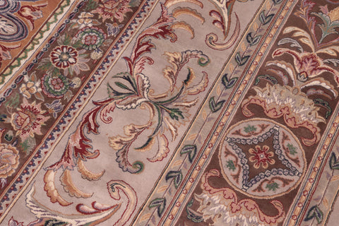 handmade Traditional New Tamor Lt. Gray Lt. Brown Hand Knotted RECTANGLE 100% WOOL area rug 9x12