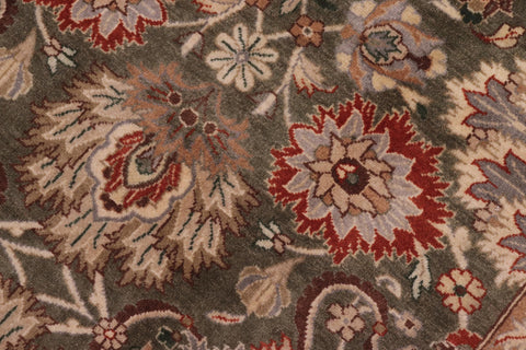 handmade Traditional Mehal Green Tan Hand Knotted RECTANGLE 100% WOOL area rug 9x12