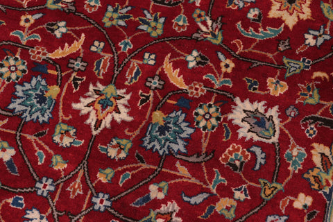 handmade Transitional  Red Teal Hand Knotted RECTANGLE 100% WOOL area rug 9x12