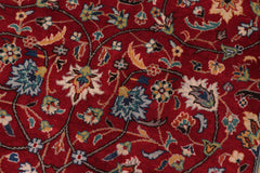 handmade Transitional  Red Teal Hand Knotted RECTANGLE 100% WOOL area rug 9x12