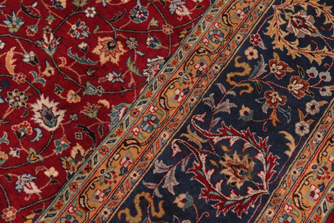 handmade Transitional  Red Teal Hand Knotted RECTANGLE 100% WOOL area rug 9x12