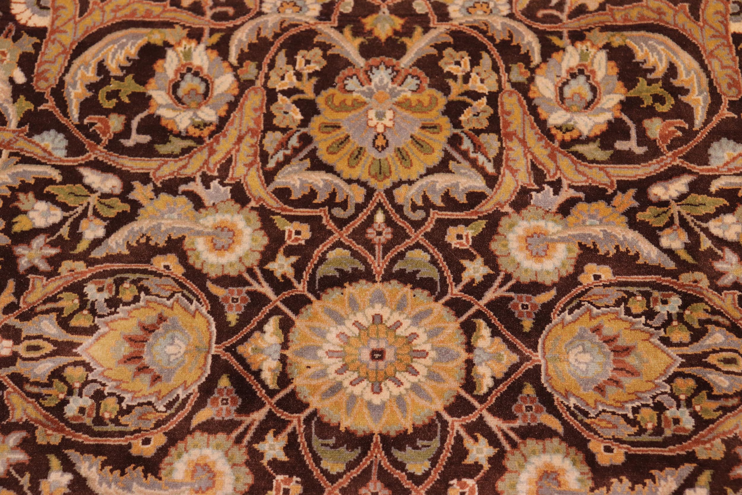 handmade Traditional Veg Dye Brown Tan Hand Knotted RECTANGLE 100% WOOL area rug 9x12