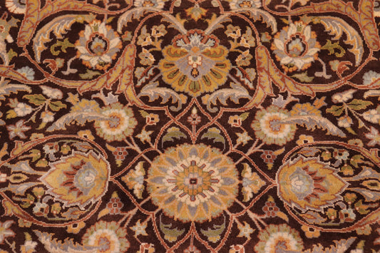 handmade Traditional Veg Dye Brown Tan Hand Knotted RECTANGLE 100% WOOL area rug 9x12