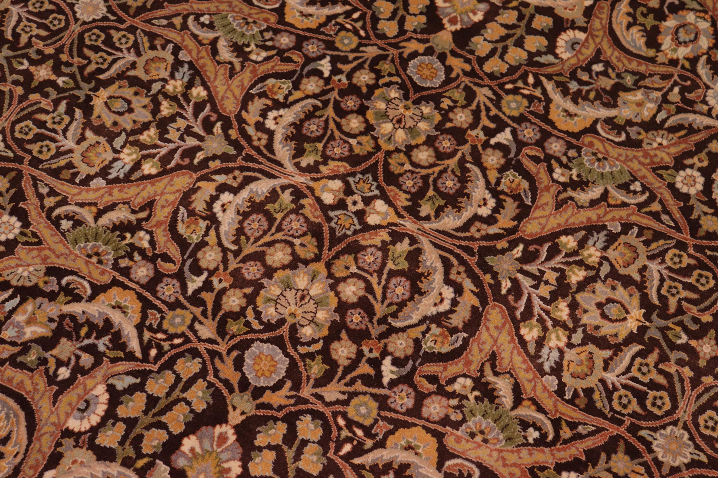 handmade Traditional Veg Dye Brown Tan Hand Knotted RECTANGLE 100% WOOL area rug 9x12