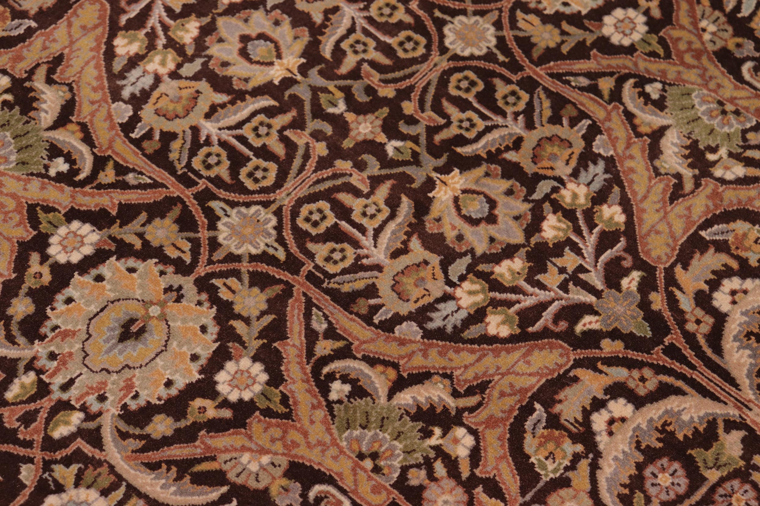 handmade Traditional Veg Dye Brown Tan Hand Knotted RECTANGLE 100% WOOL area rug 9x12