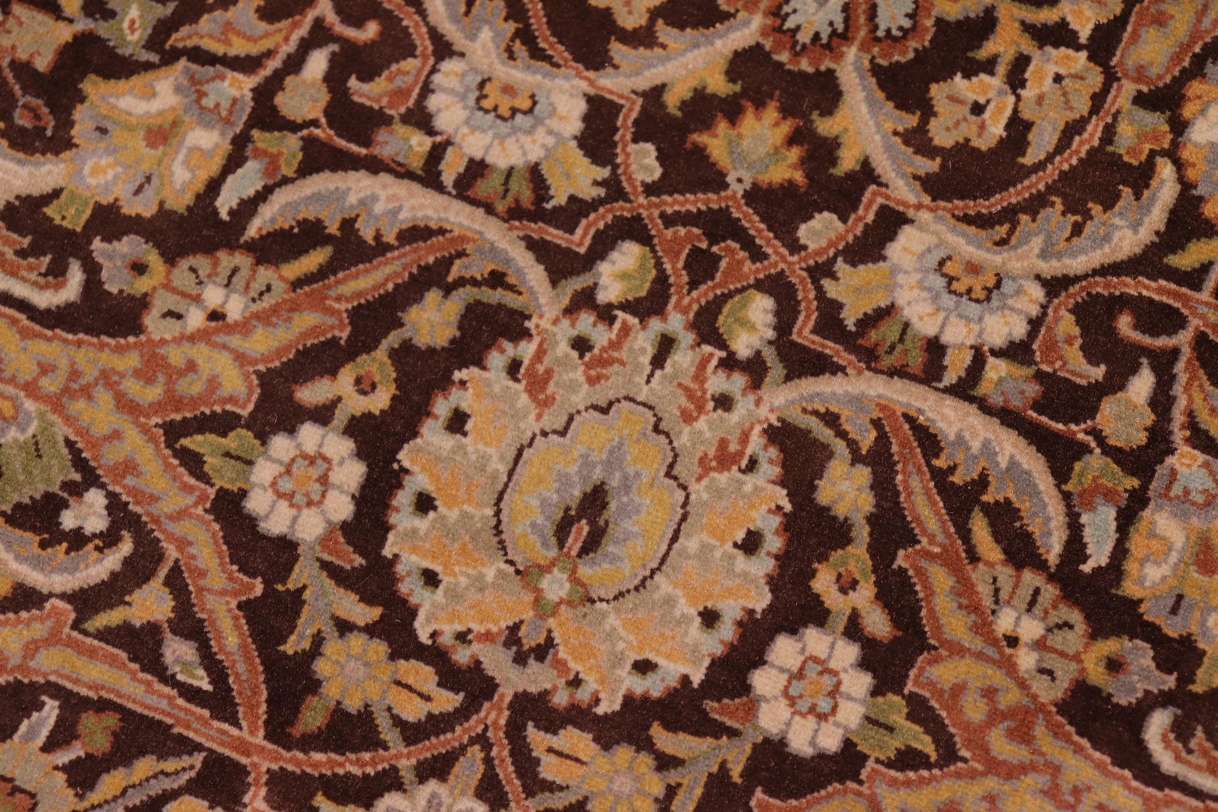 handmade Traditional Veg Dye Brown Tan Hand Knotted RECTANGLE 100% WOOL area rug 9x12