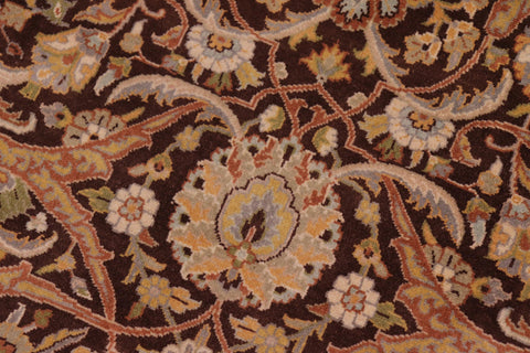 handmade Traditional Veg Dye Brown Tan Hand Knotted RECTANGLE 100% WOOL area rug 9x12