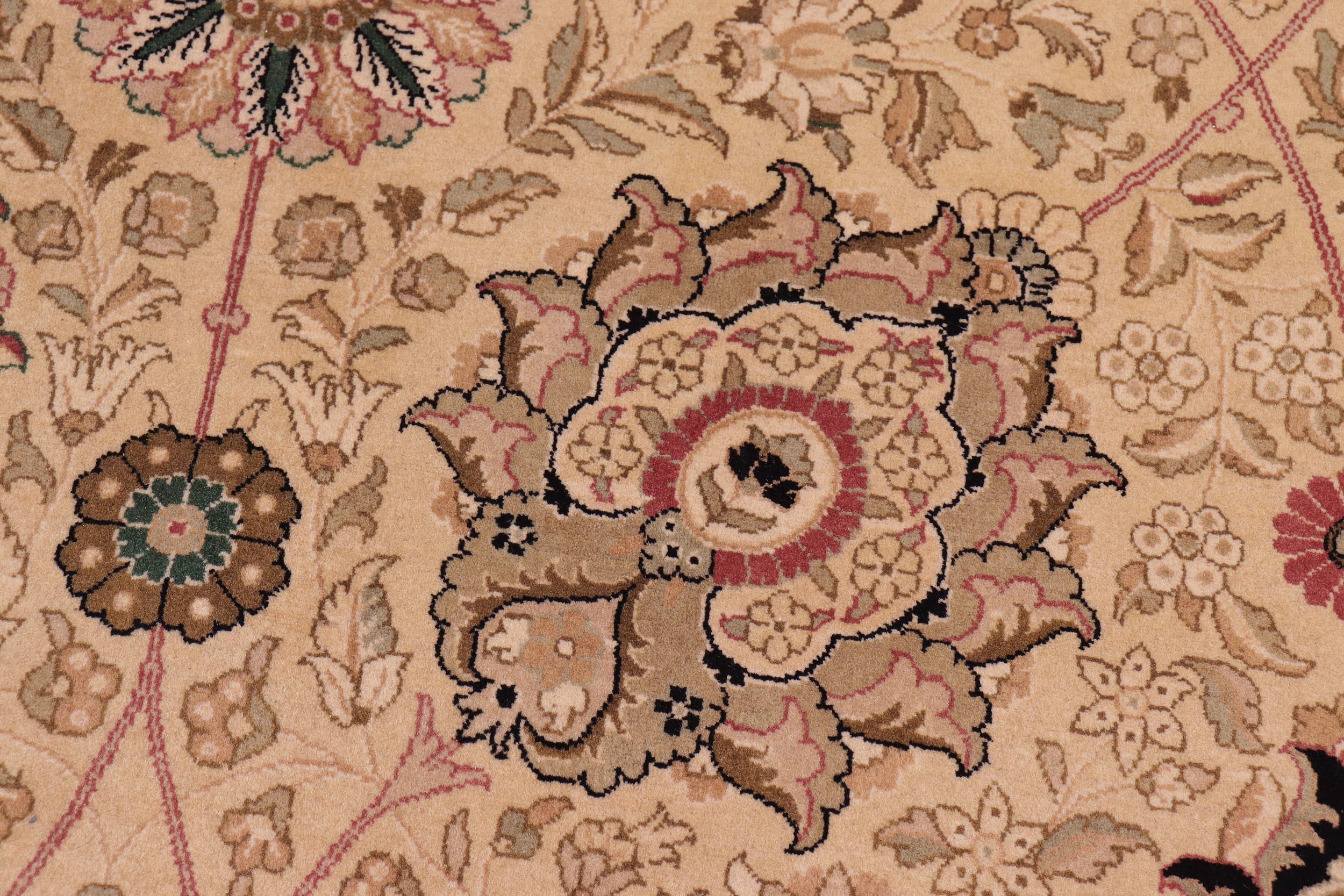 handmade Traditional New Mubashe Beige Black Hand Knotted RECTANGLE 100% WOOL area rug 9x13