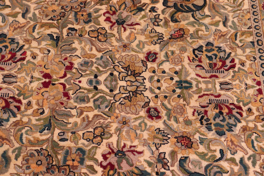 handmade Traditional Sukhan Ivory Black Hand Knotted RECTANGLE 100% WOOL area rug 9x12