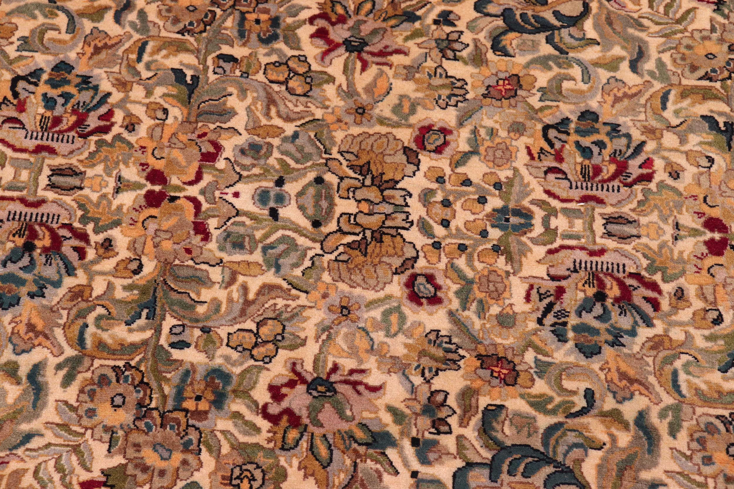 handmade Traditional Sukhan Ivory Black Hand Knotted RECTANGLE 100% WOOL area rug 9x12