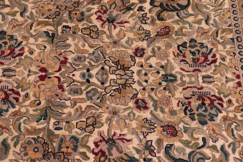 handmade Traditional Sukhan Ivory Black Hand Knotted RECTANGLE 100% WOOL area rug 9x12