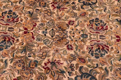 handmade Traditional Sukhan Ivory Black Hand Knotted RECTANGLE 100% WOOL area rug 9x12