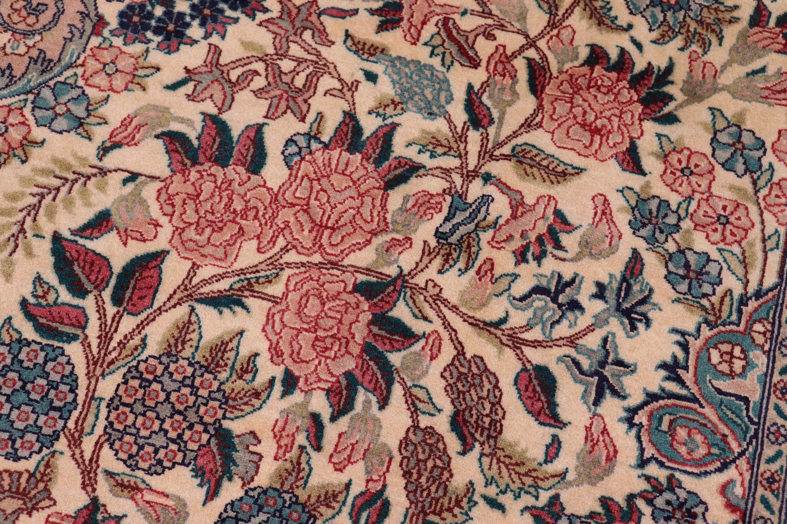 handmade Traditional Basarabian Ivory Pink Hand Knotted RECTANGLE 100% WOOL area rug 9x12