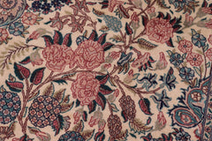 handmade Traditional Basarabian Ivory Pink Hand Knotted RECTANGLE 100% WOOL area rug 9x12