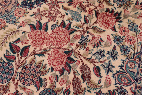 handmade Traditional Basarabian Ivory Pink Hand Knotted RECTANGLE 100% WOOL area rug 9x12