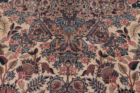 handmade Traditional Basarabian Ivory Pink Hand Knotted RECTANGLE 100% WOOL area rug 9x12