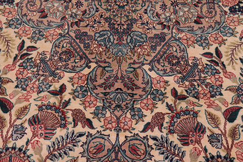 handmade Traditional Basarabian Ivory Pink Hand Knotted RECTANGLE 100% WOOL area rug 9x12