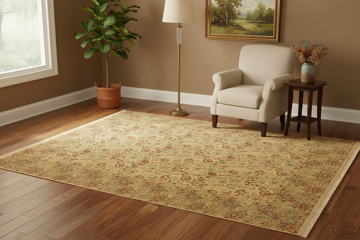handmade Transitional Irfan Beige Gray Hand Knotted RECTANGLE 100% WOOL area rug 9x13