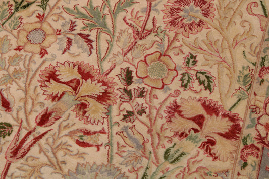 handmade Transitional Irfan Beige Gray Hand Knotted RECTANGLE 100% WOOL area rug 9x13