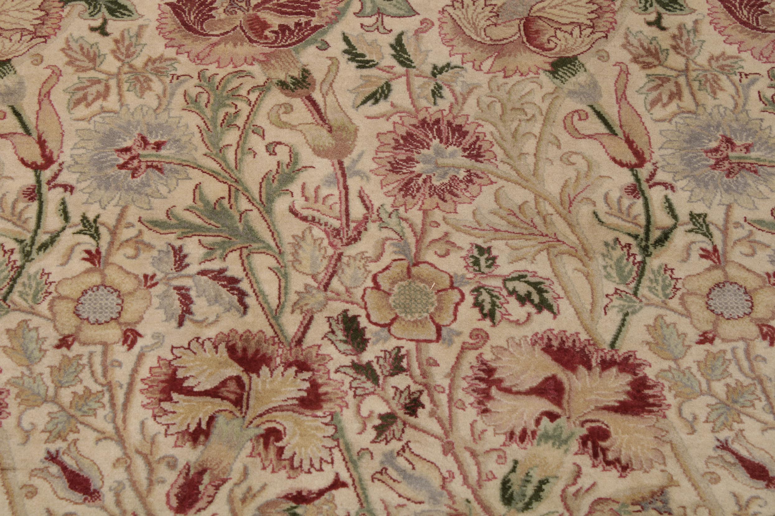 handmade Transitional Irfan Beige Gray Hand Knotted RECTANGLE 100% WOOL area rug 9x13