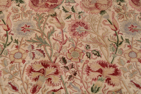 handmade Transitional Irfan Beige Gray Hand Knotted RECTANGLE 100% WOOL area rug 9x13