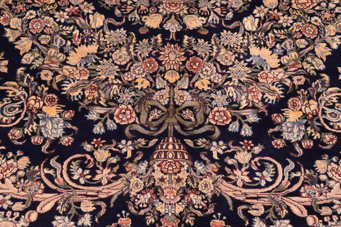 handmade Traditional Tamour Blue Gold Hand Knotted RECTANGLE 100% WOOL area rug 9x12