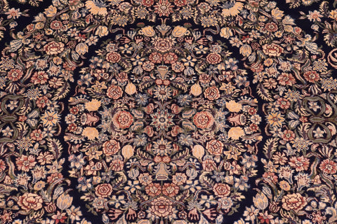 handmade Traditional Tamour Blue Gold Hand Knotted RECTANGLE 100% WOOL area rug 9x12