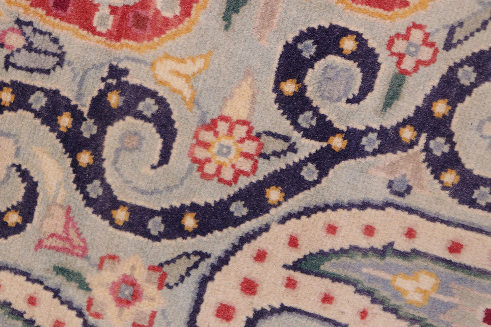 handmade Transitional Guhm Blue Beige Hand Knotted RECTANGLE 100% WOOL area rug 5x7