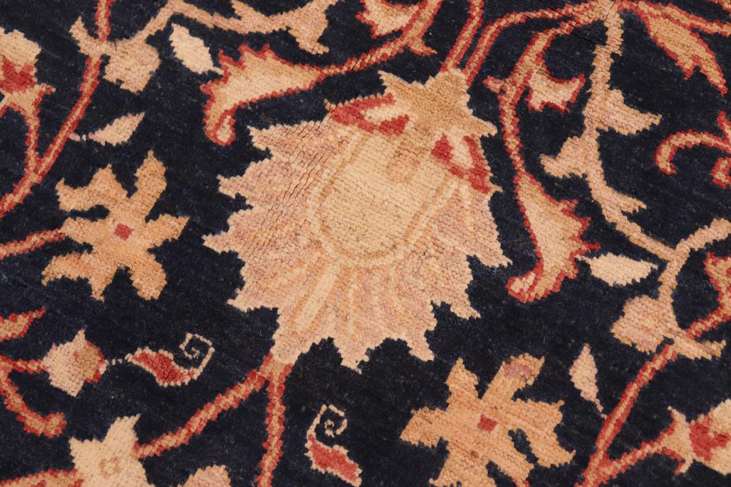 handmade Traditional Kafkaz Blue Tan Hand Knotted RECTANGLE 100% WOOL area rug 5 x 7