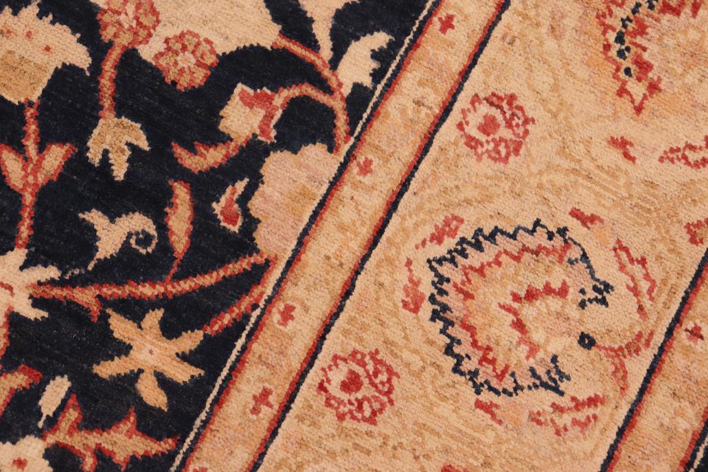 handmade Traditional Kafkaz Blue Tan Hand Knotted RECTANGLE 100% WOOL area rug 5 x 7