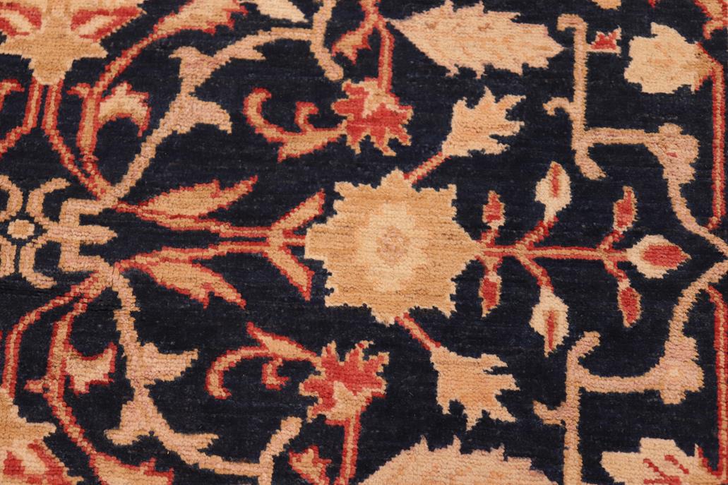 handmade Traditional Kafkaz Blue Tan Hand Knotted RECTANGLE 100% WOOL area rug 5 x 7