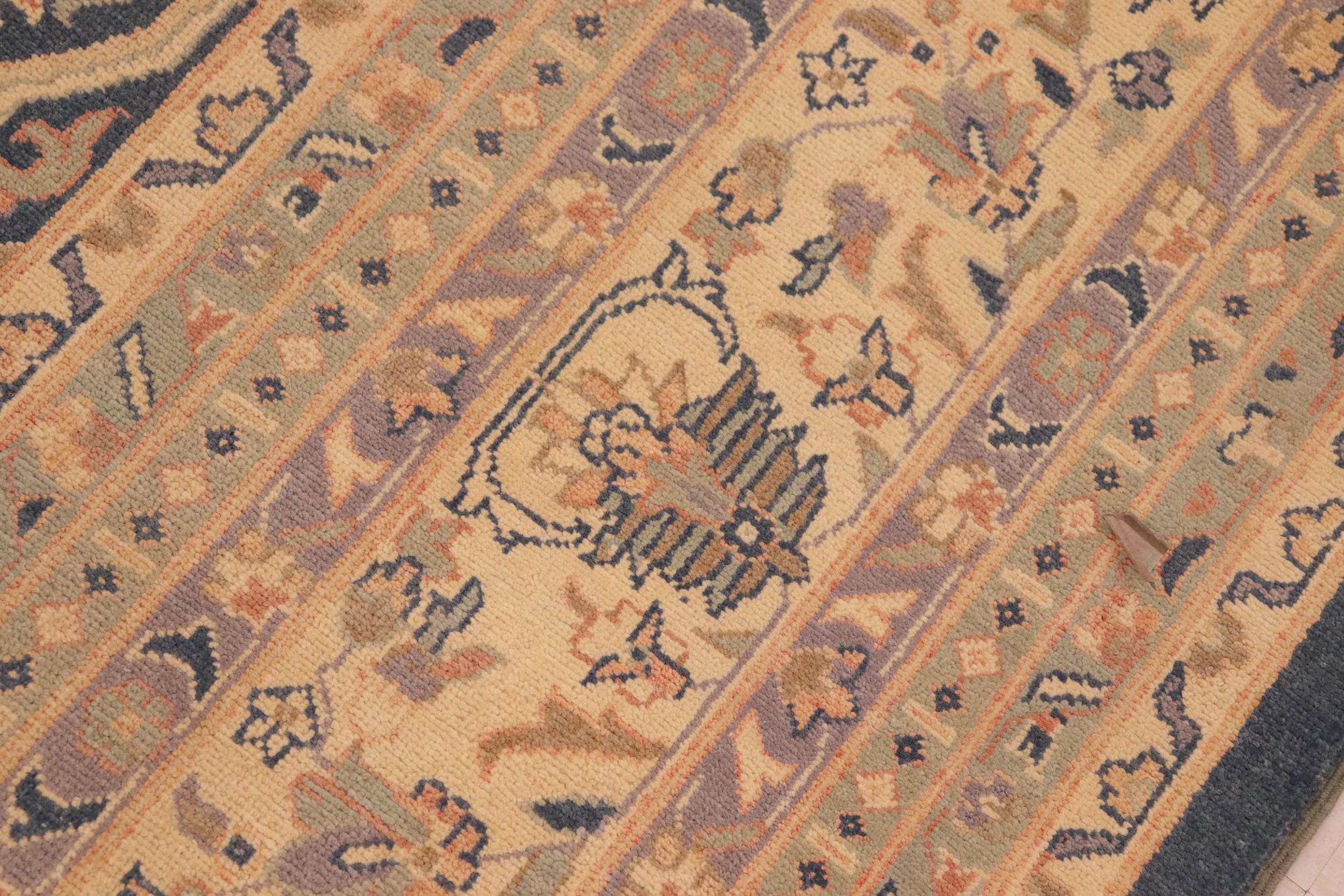 handmade Traditional Kafkaz Green Ivory Hand Knotted RECTANGLE 100% WOOL area rug 10x14